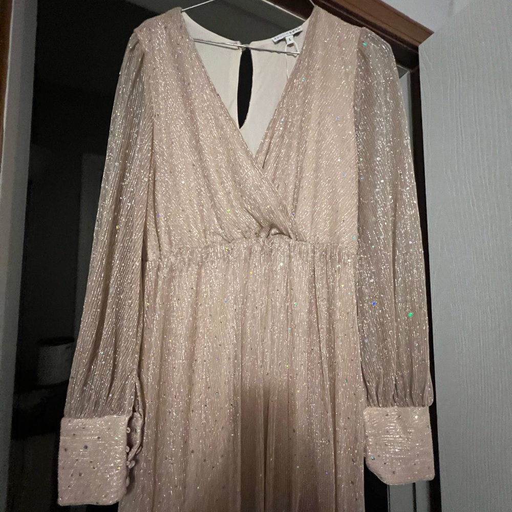 Baltic born champagne/gold full length dress